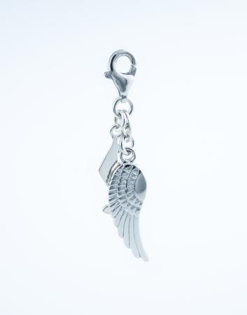 Wing charm with lobster clasp