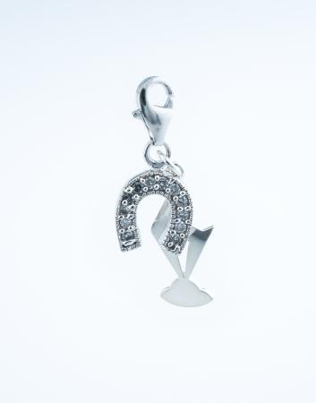 Horseshoe charm with lobster clasp